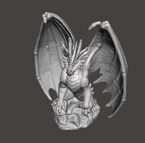 ADULT ELDER DRAGON MINIATURE MODEL FIGURE FANTASY GAMES RPG DND 3D print model_7