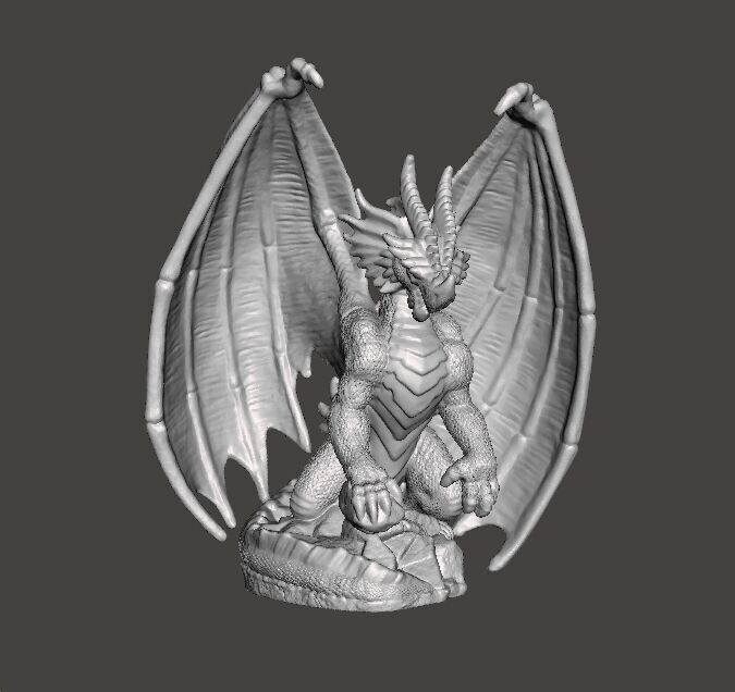 ADULT ELDER DRAGON MINIATURE MODEL FIGURE FANTASY GAMES RPG DND 3D print model_1