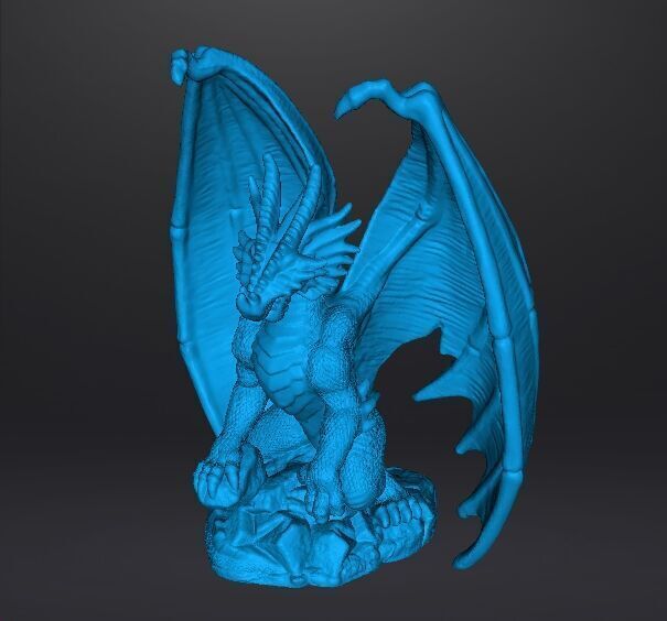 ADULT ELDER DRAGON MINIATURE MODEL FIGURE FANTASY GAMES RPG DND 3D print model_11