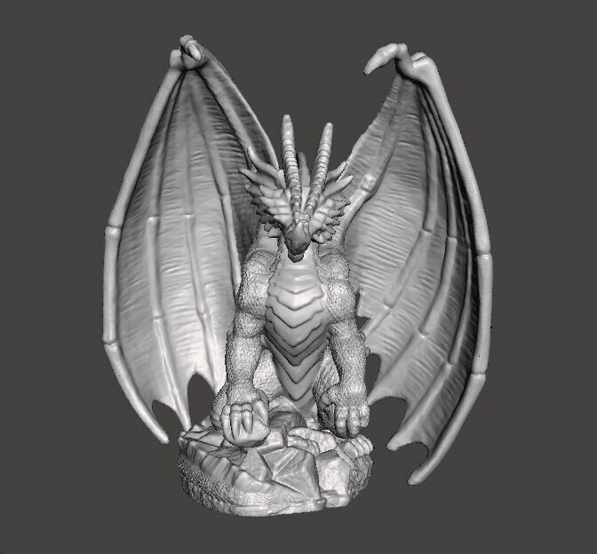 ADULT ELDER DRAGON MINIATURE MODEL FIGURE FANTASY GAMES RPG DND 3D print model_3