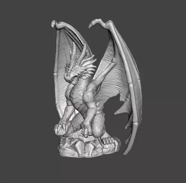 ADULT ELDER DRAGON MINIATURE MODEL FIGURE FANTASY GAMES RPG DND 3D print model_0