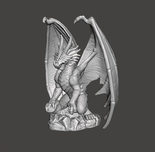 ADULT ELDER DRAGON MINIATURE MODEL FIGURE FANTASY GAMES RPG DND 3D print model