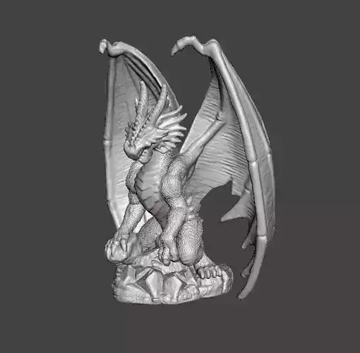 ADULT ELDER DRAGON MINIATURE MODEL FIGURE FANTASY GAMES RPG DND 3D print model ADULT ELDER DRAGON MINIATURE MODEL FIGURE FANTASY GAMES RPG DND 3D print model