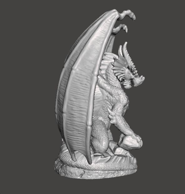ADULT ELDER DRAGON MINIATURE MODEL FIGURE FANTASY GAMES RPG DND 3D print model_4