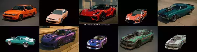 Sport Car bundle 6 pack 100 glb