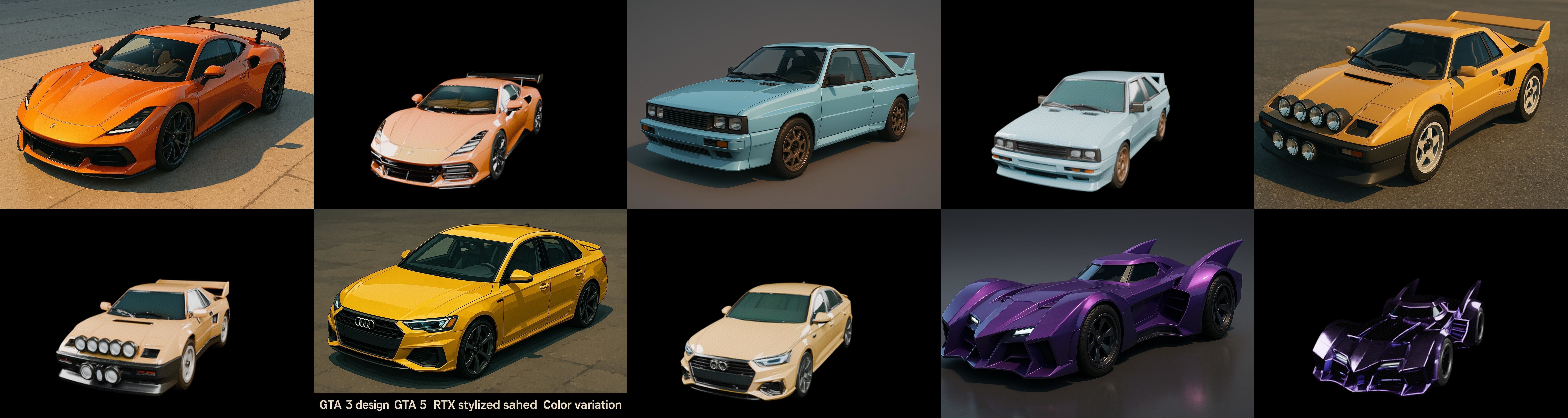 Sport Car bundle 21 pack 68 glb 3D model_7