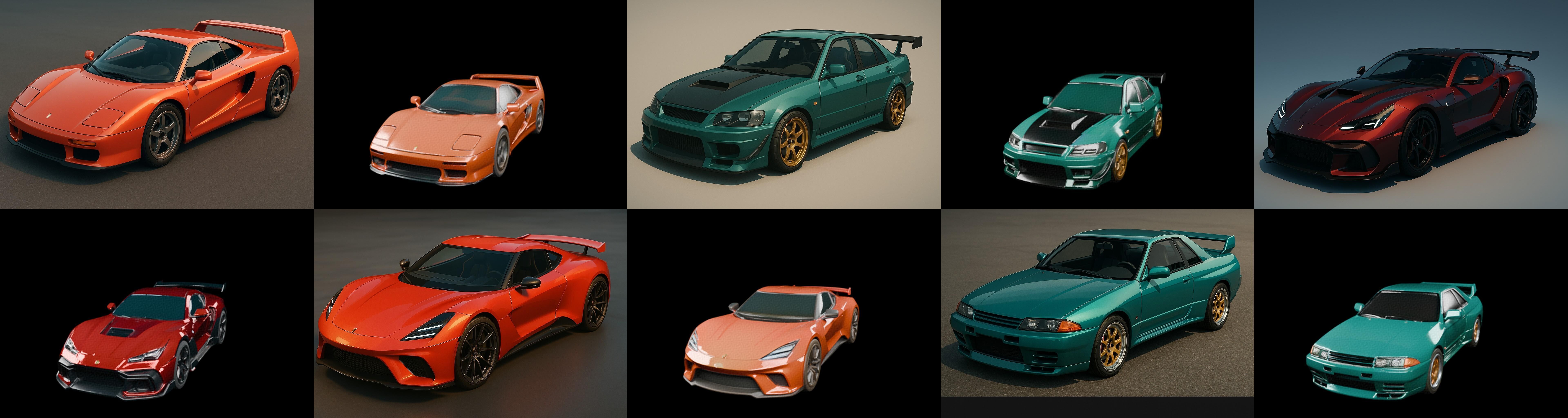 Sport Car bundle 21 pack 68 glb 3D model_12