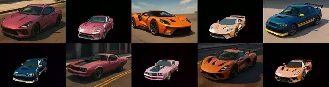 Sport Car bundle 21 pack 68 glb