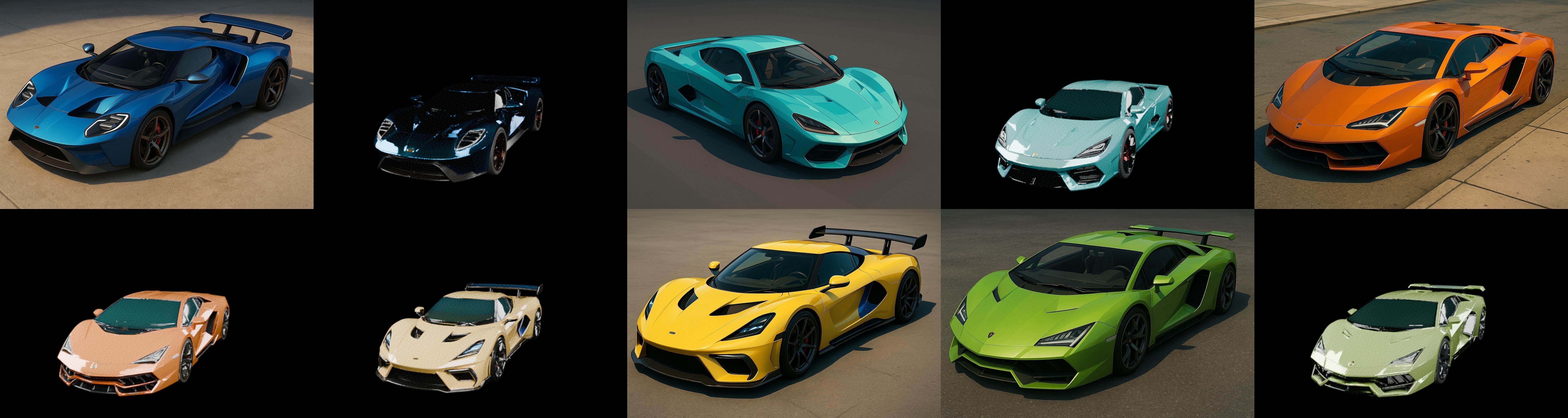 Sport Car bundle 21 pack 68 glb 3D model_10