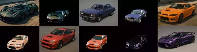 Sport Car bundle 20 pack 100 glb