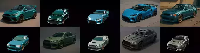 Sport Car bundle 2 pack 100 glb