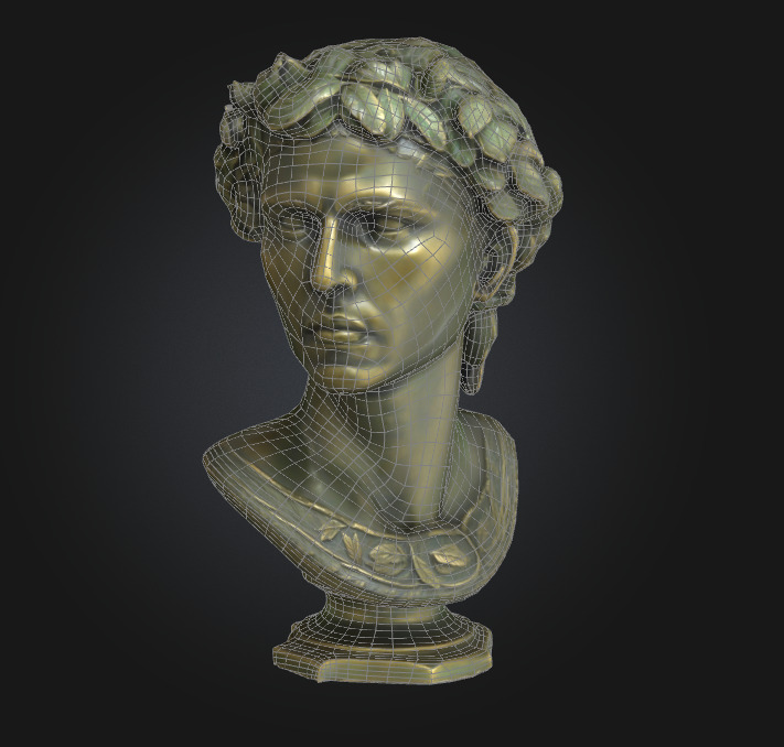 greek roman rome statue model marble sculpture bust 3D model_1