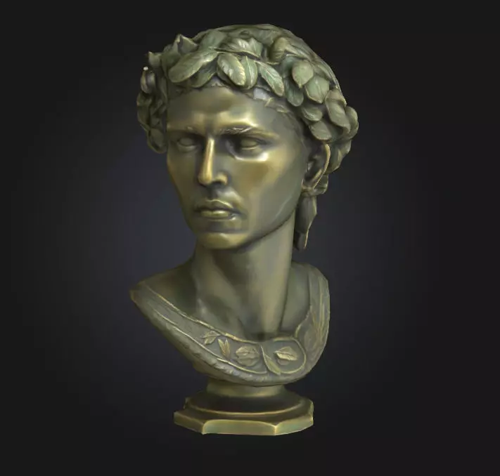 greek roman rome statue model marble sculpture bust 3D model_0