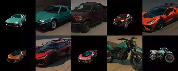 Sport Car bundle 15 pack 100 glb