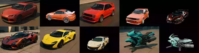 Sport Car bundle 12 pack 100 glb