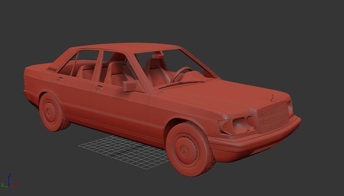 Mercedes Benz 190 W201 1982 3D print model