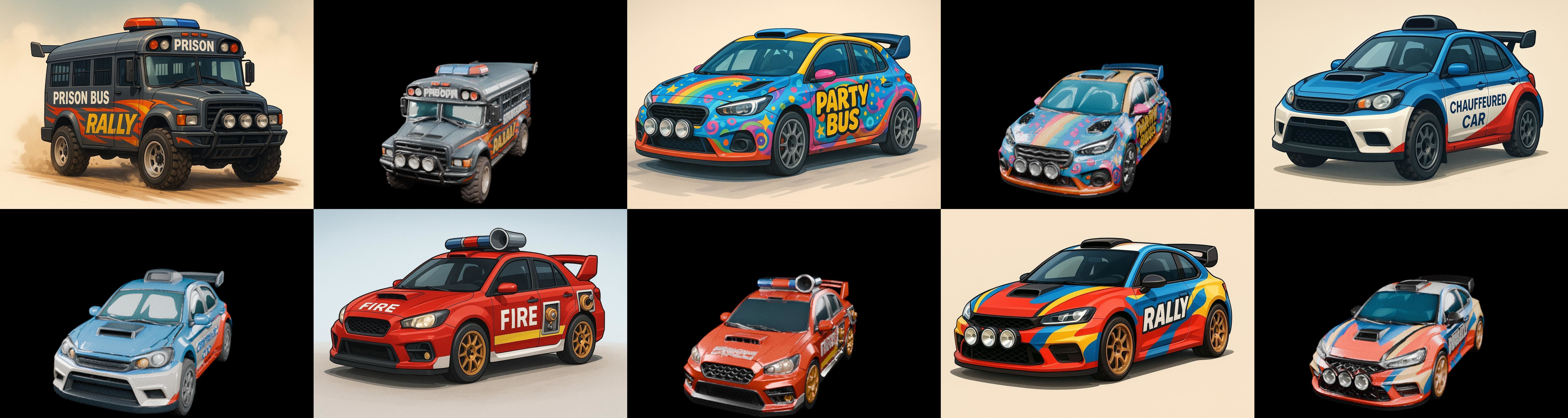 rally cars bundle 7 pack 100 glb 3D model_15