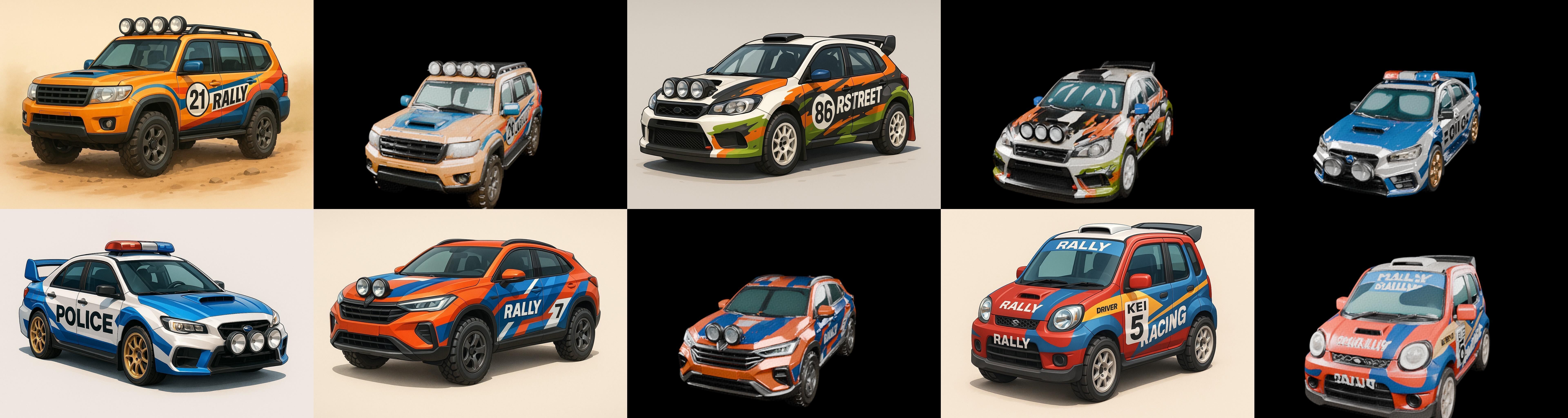 rally cars bundle 7 pack 100 glb 3D model_5