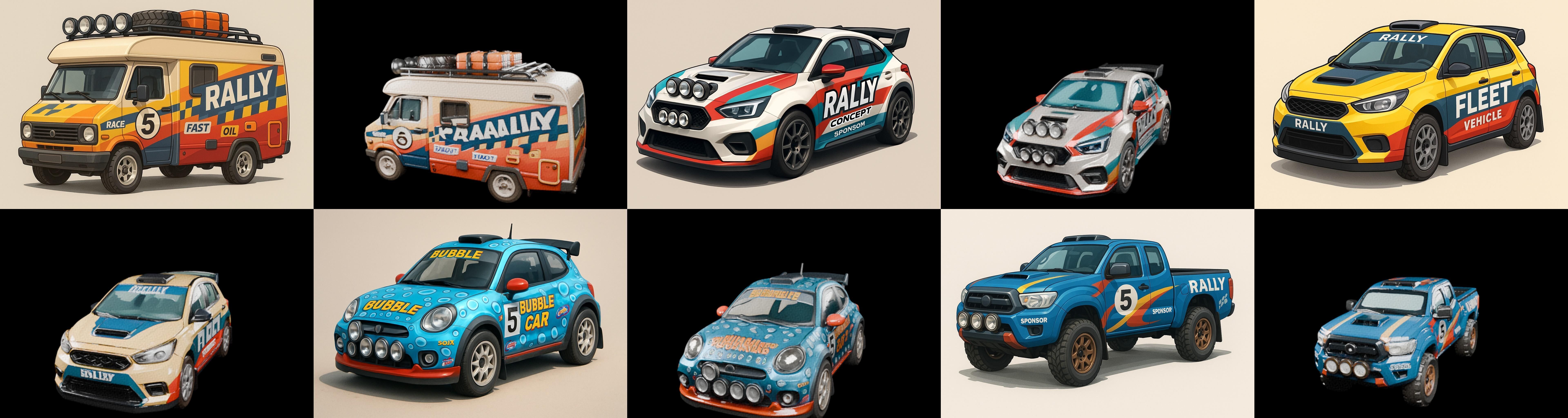 rally cars bundle 7 pack 100 glb 3D model_6