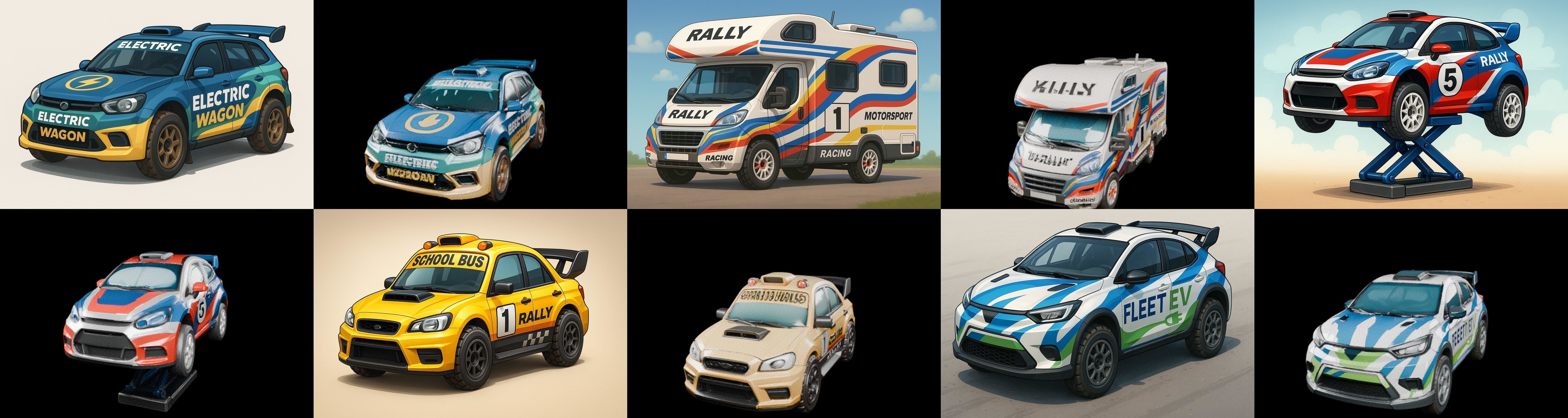 rally cars bundle 7 pack 100 glb 3D model_13