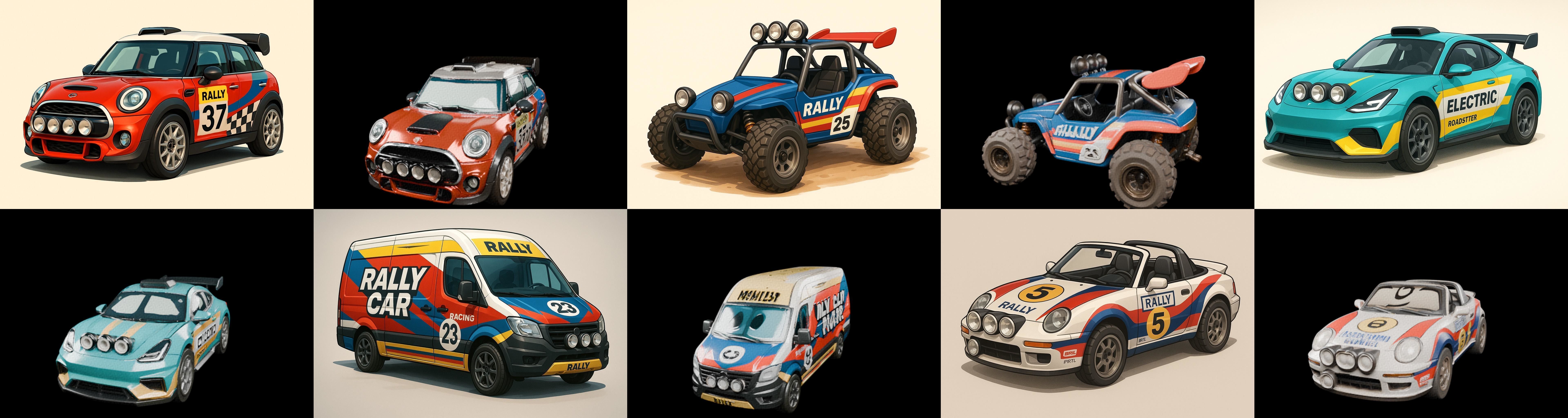 rally cars bundle 7 pack 100 glb 3D model_19