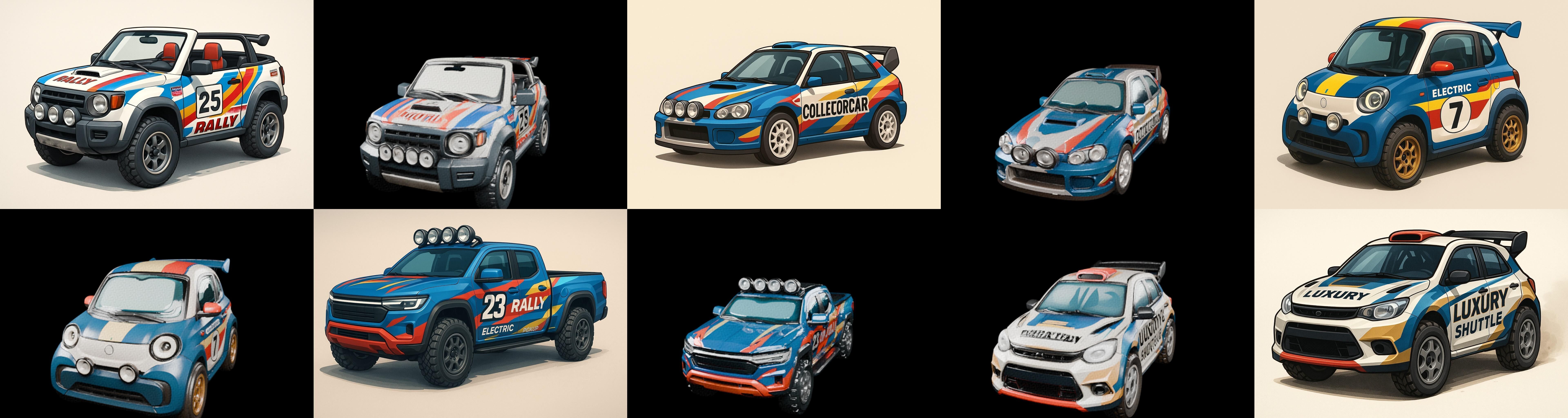 rally cars bundle 7 pack 100 glb 3D model_3