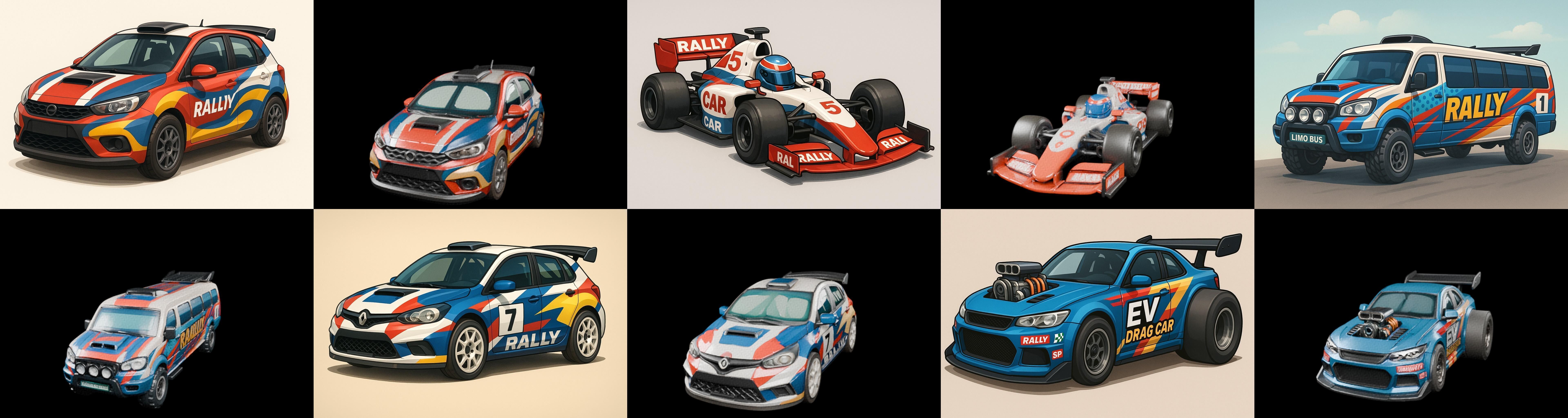 rally cars bundle 7 pack 100 glb 3D model_10