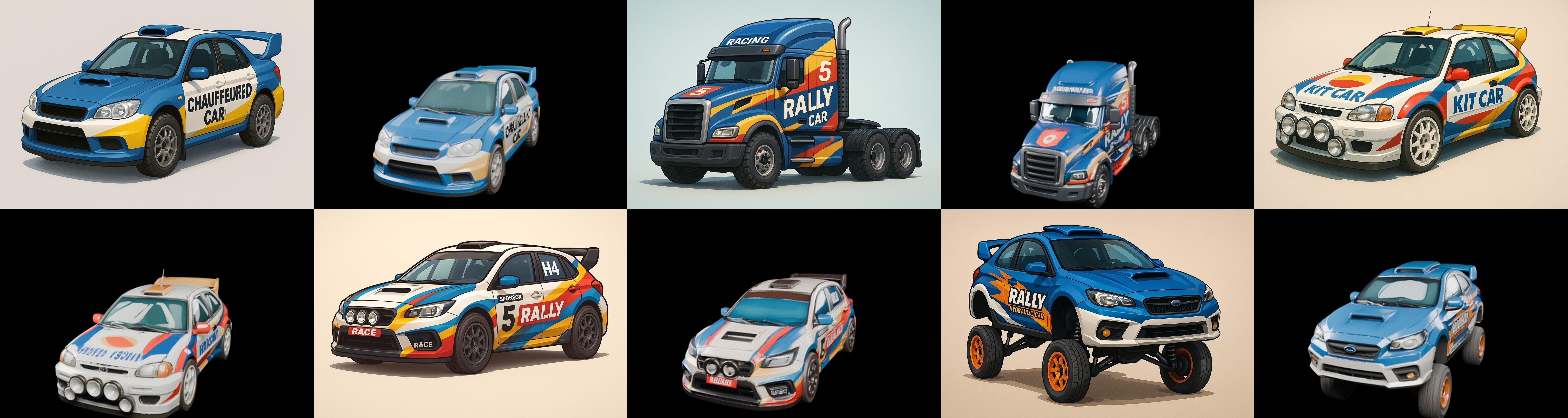 rally cars bundle 7 pack 100 glb 3D model_7