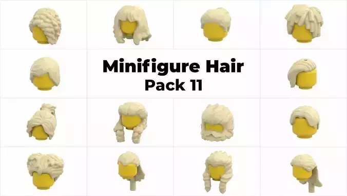 TwinD Lego  - Minifigure Hair pack 11