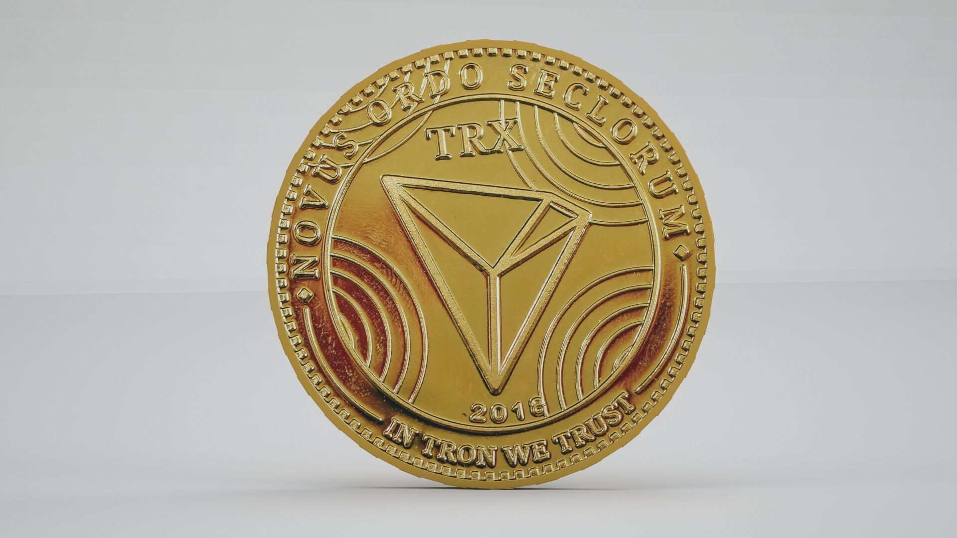 Tron Coin 3D model_2