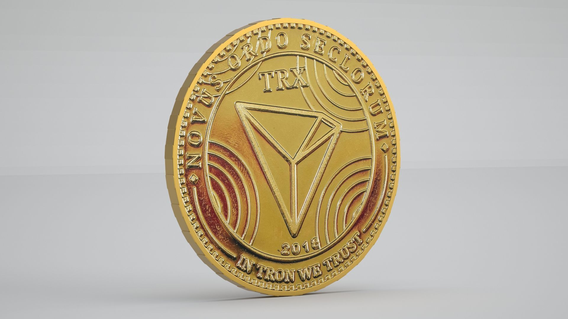 Tron Coin 3D model_1