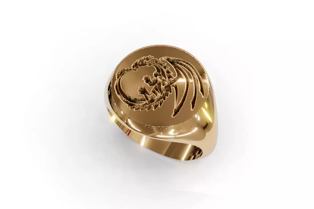 Dragon Ring for Men 3D model_2