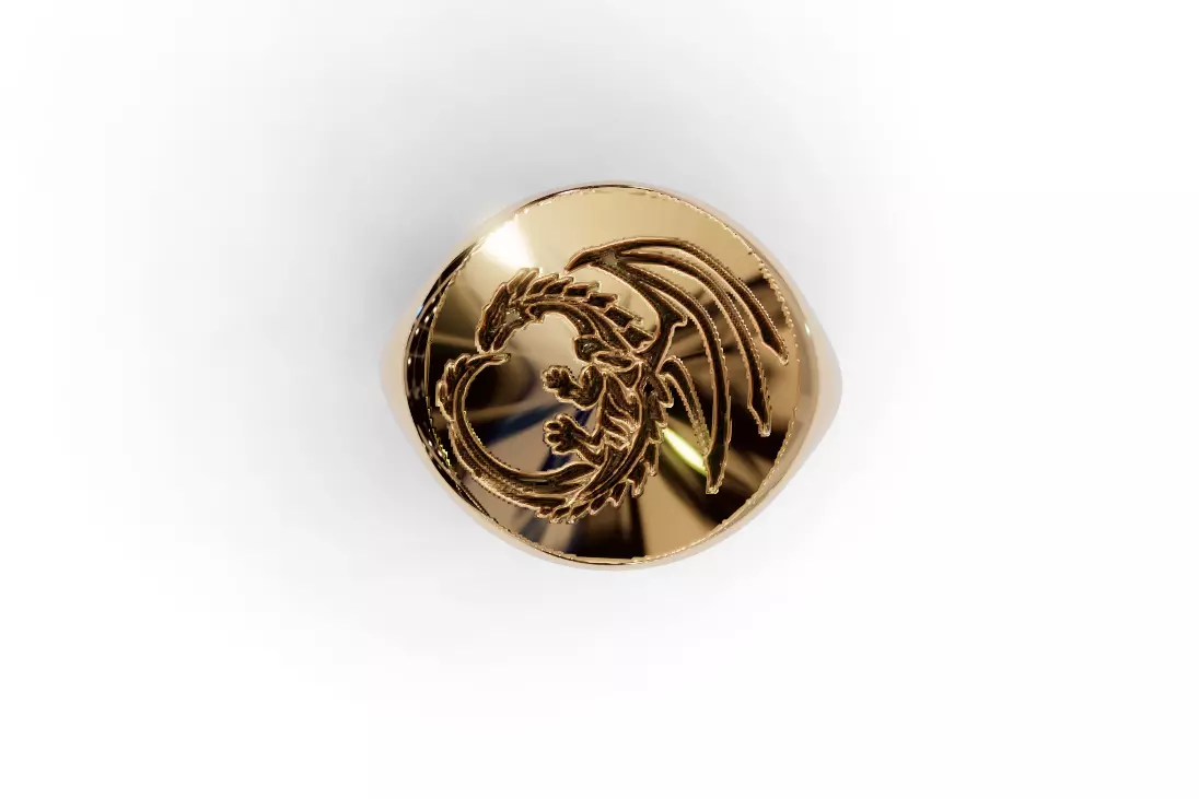 Dragon Ring for Men 3D model_3