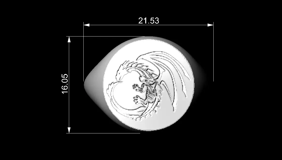 Dragon Ring for Men 3D model_4