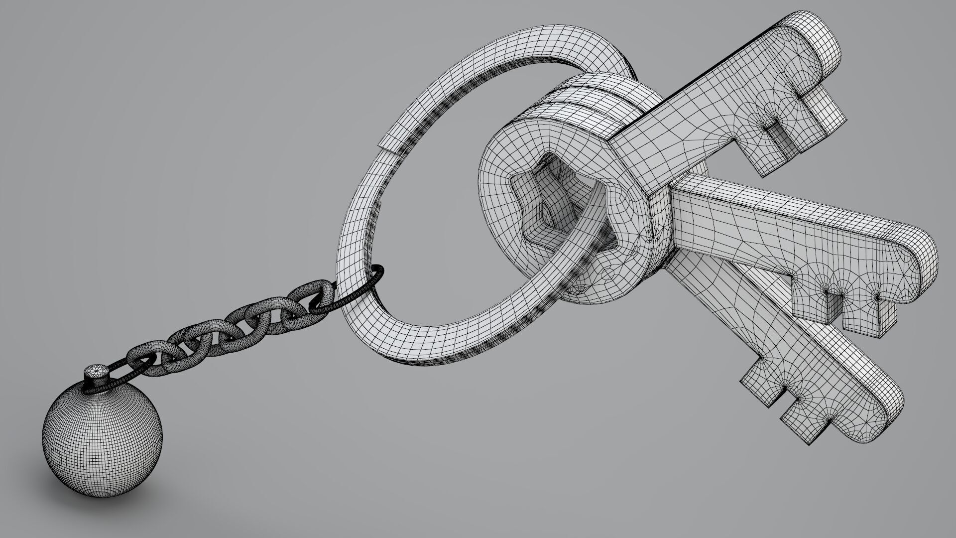 5 Snooker Ball with Keychain 3D model_9