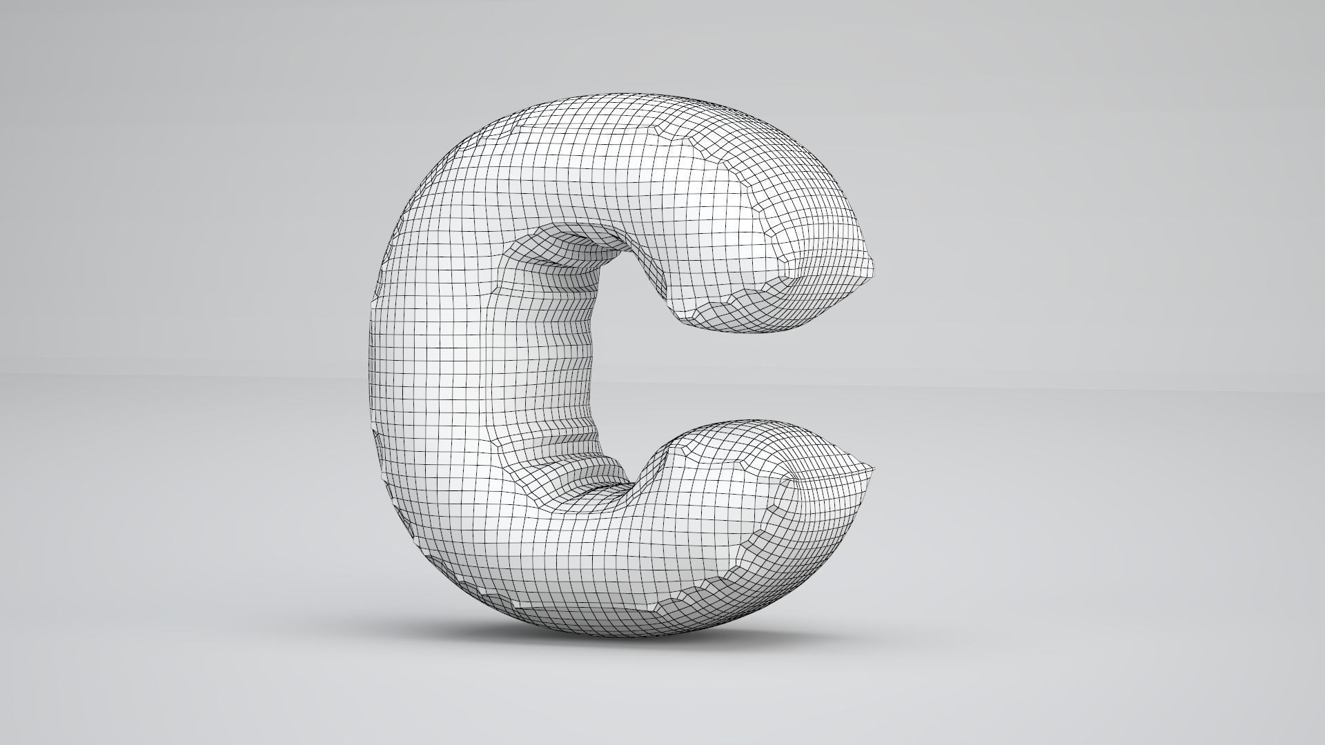 C Balloon Silver 3D model_6