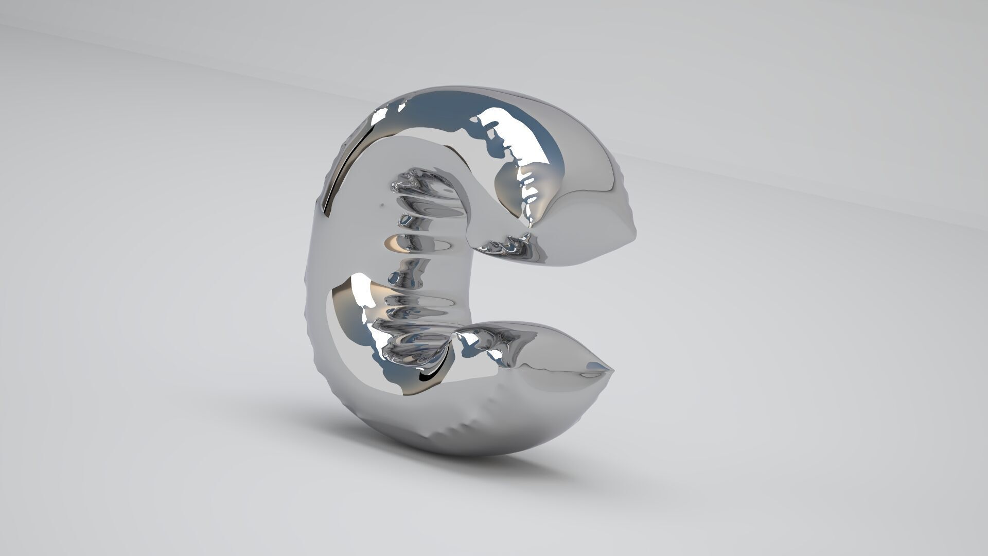 C Balloon Silver 3D model_3