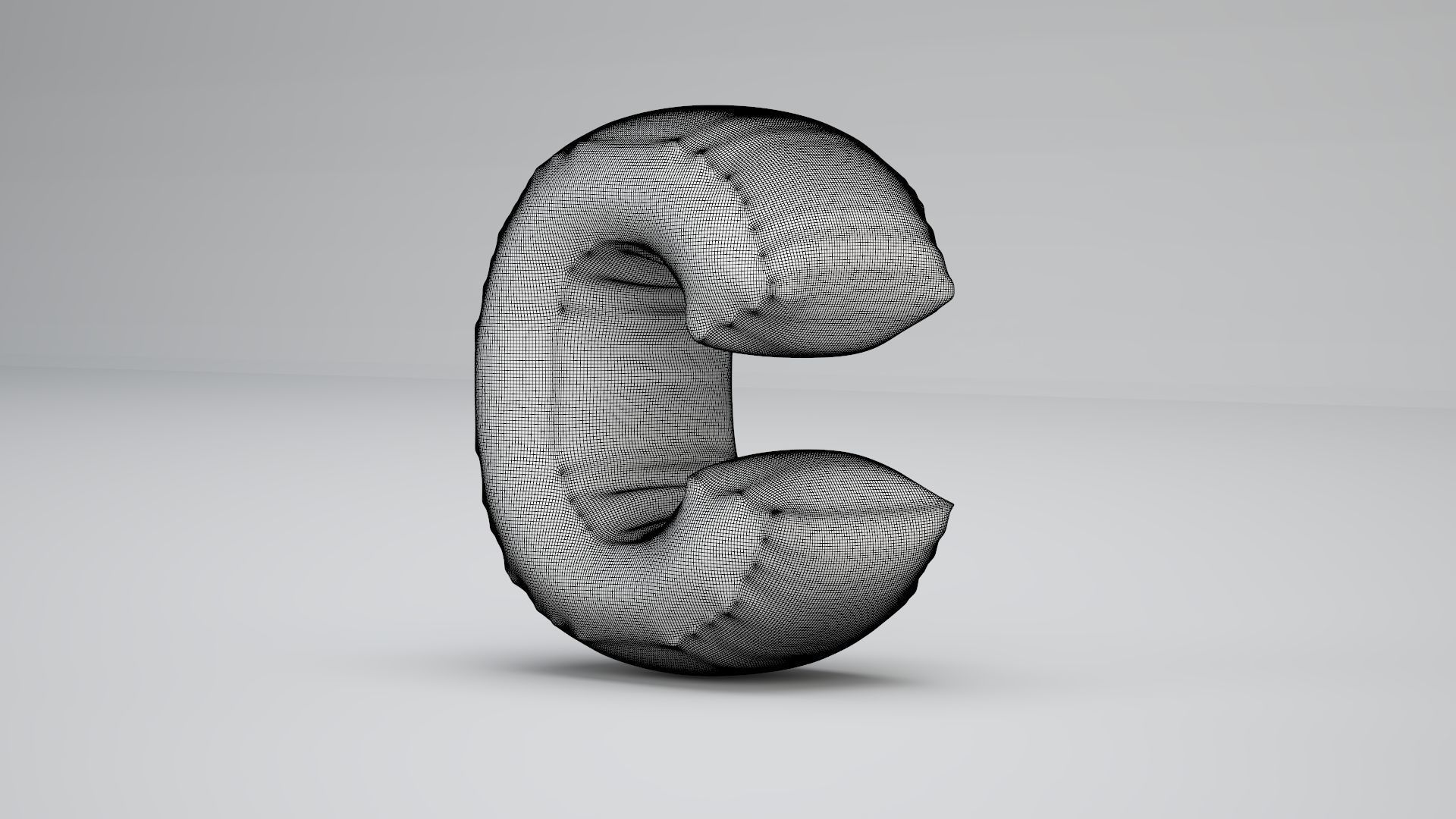 C Balloon Silver 3D model_9