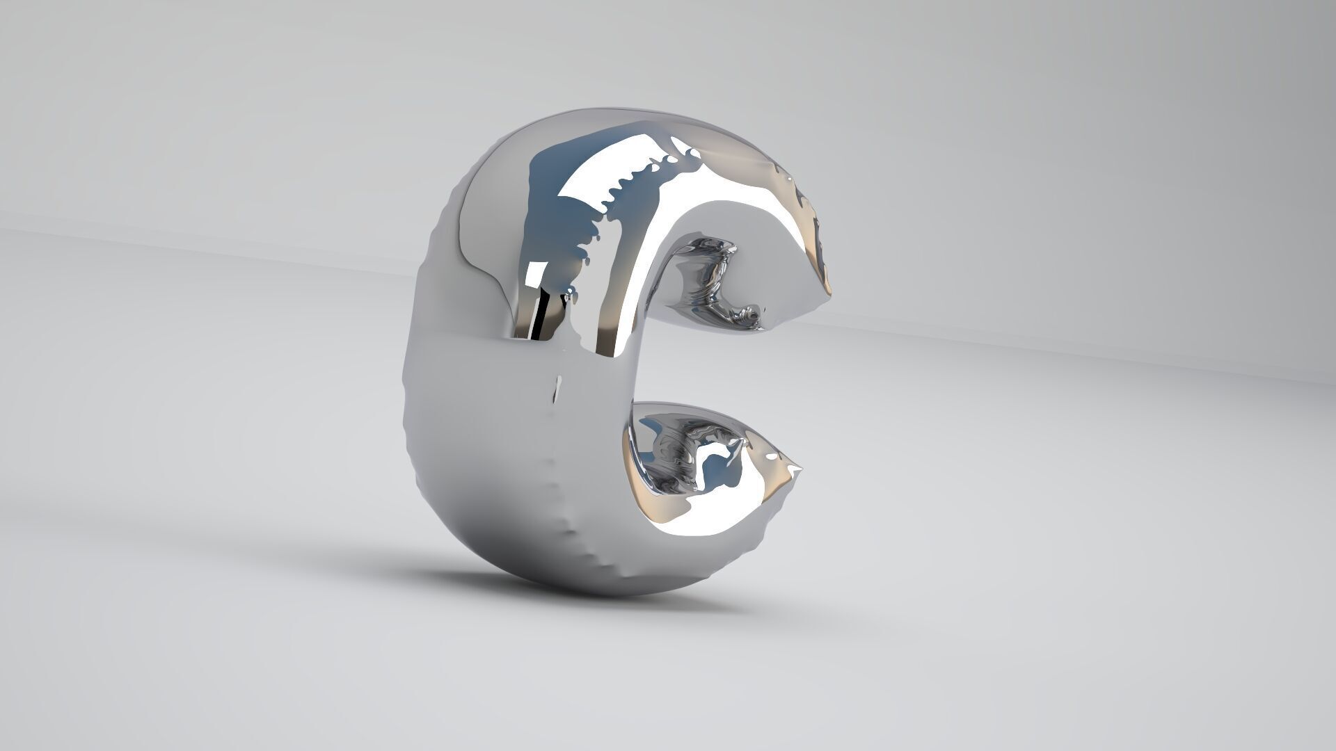 C Balloon Silver 3D model_4
