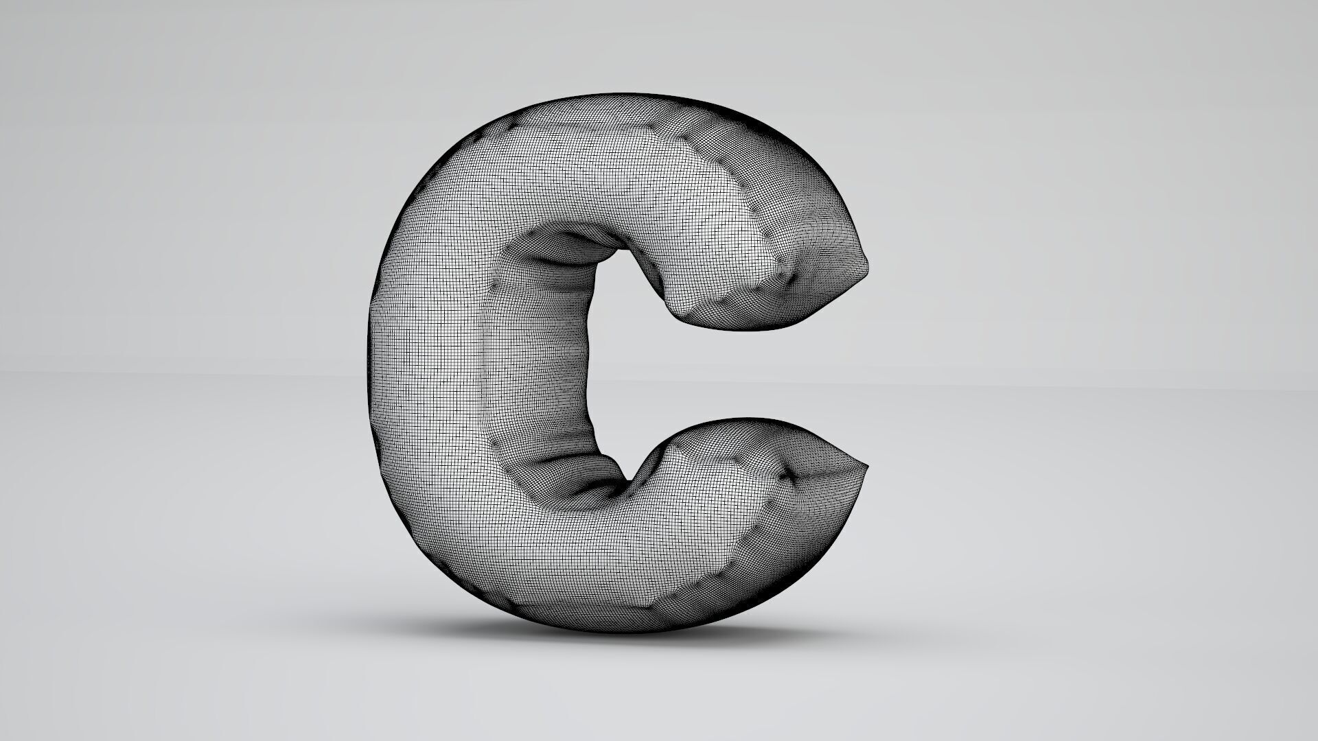 C Balloon Silver 3D model_7