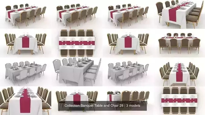 Collection Banquet Table and Chair 28