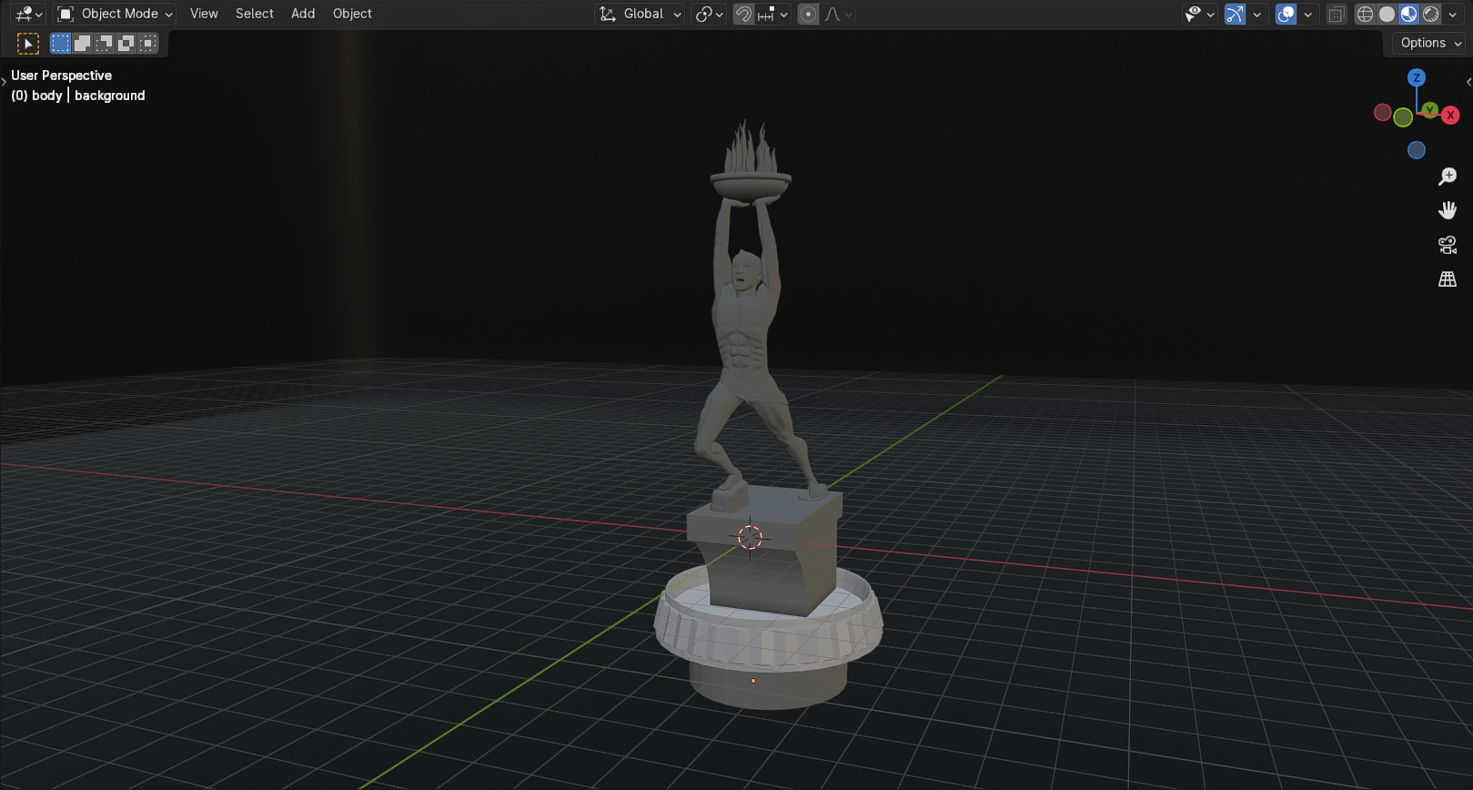 Pemuda Membangun Monument 3D model_49