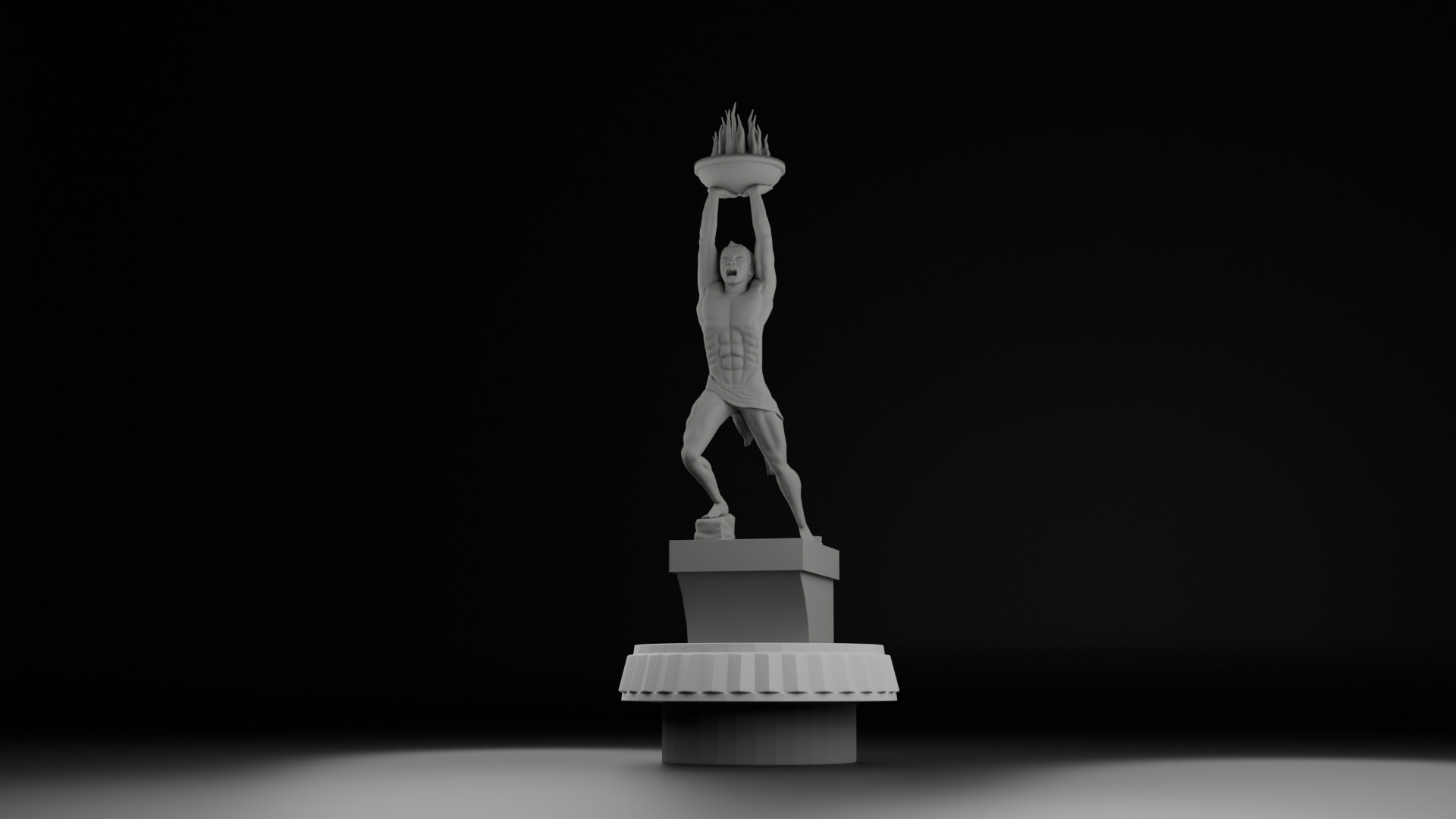 Pemuda Membangun Monument 3D model_1