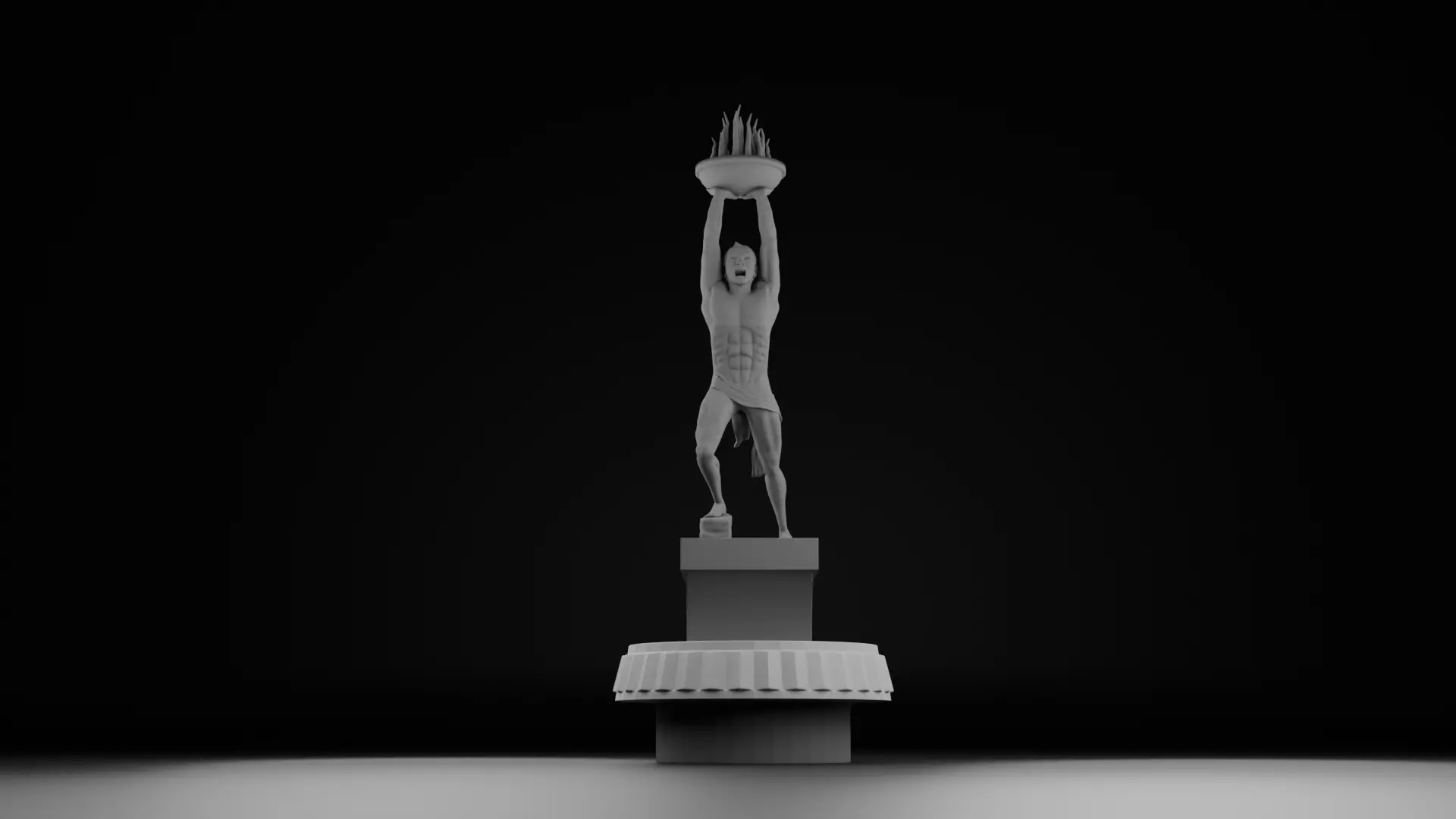 Pemuda Membangun Monument 3D model_0