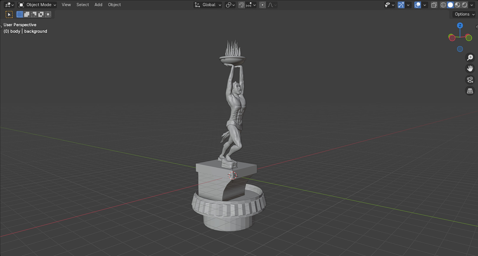 Pemuda Membangun Monument 3D model_55