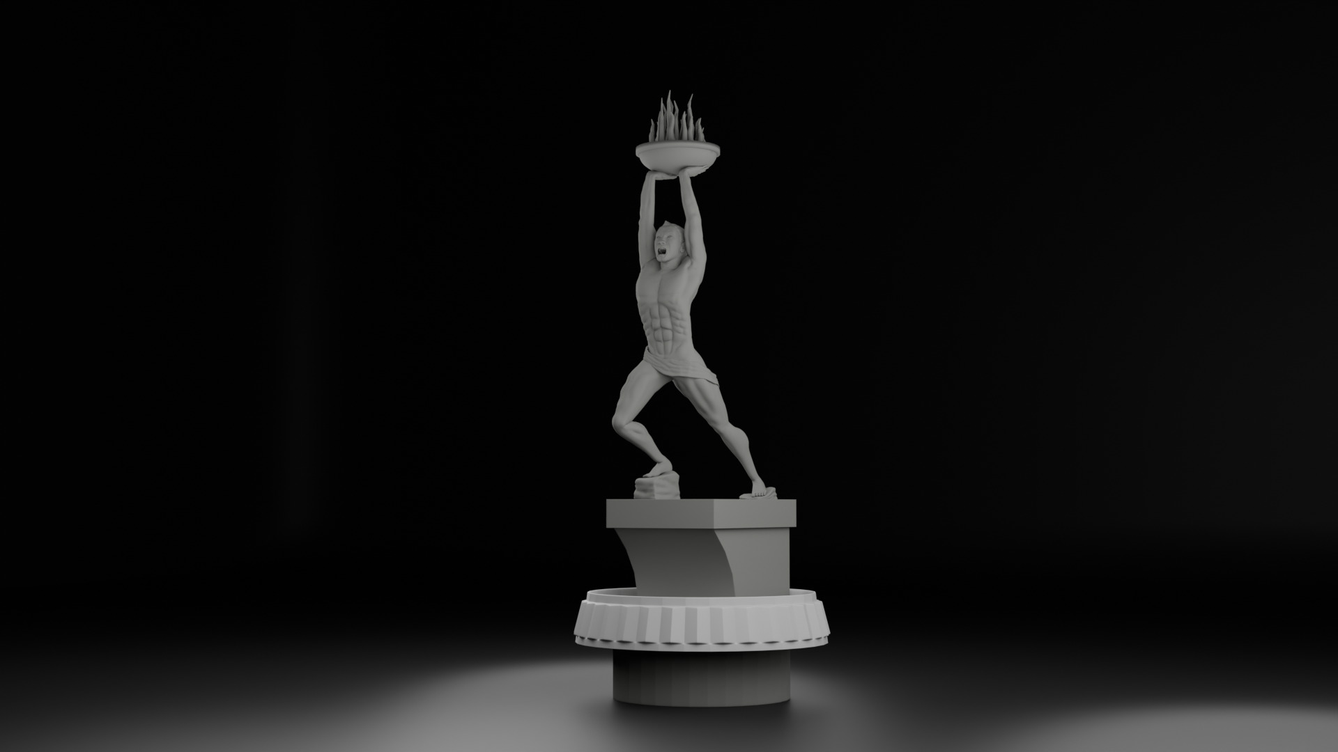 Pemuda Membangun Monument 3D model_2