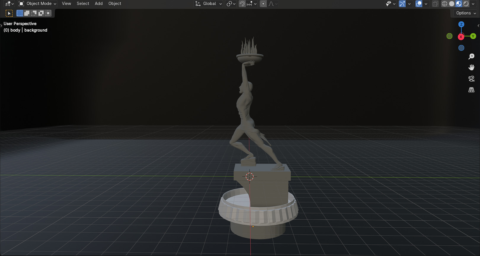 Pemuda Membangun Monument 3D model_51