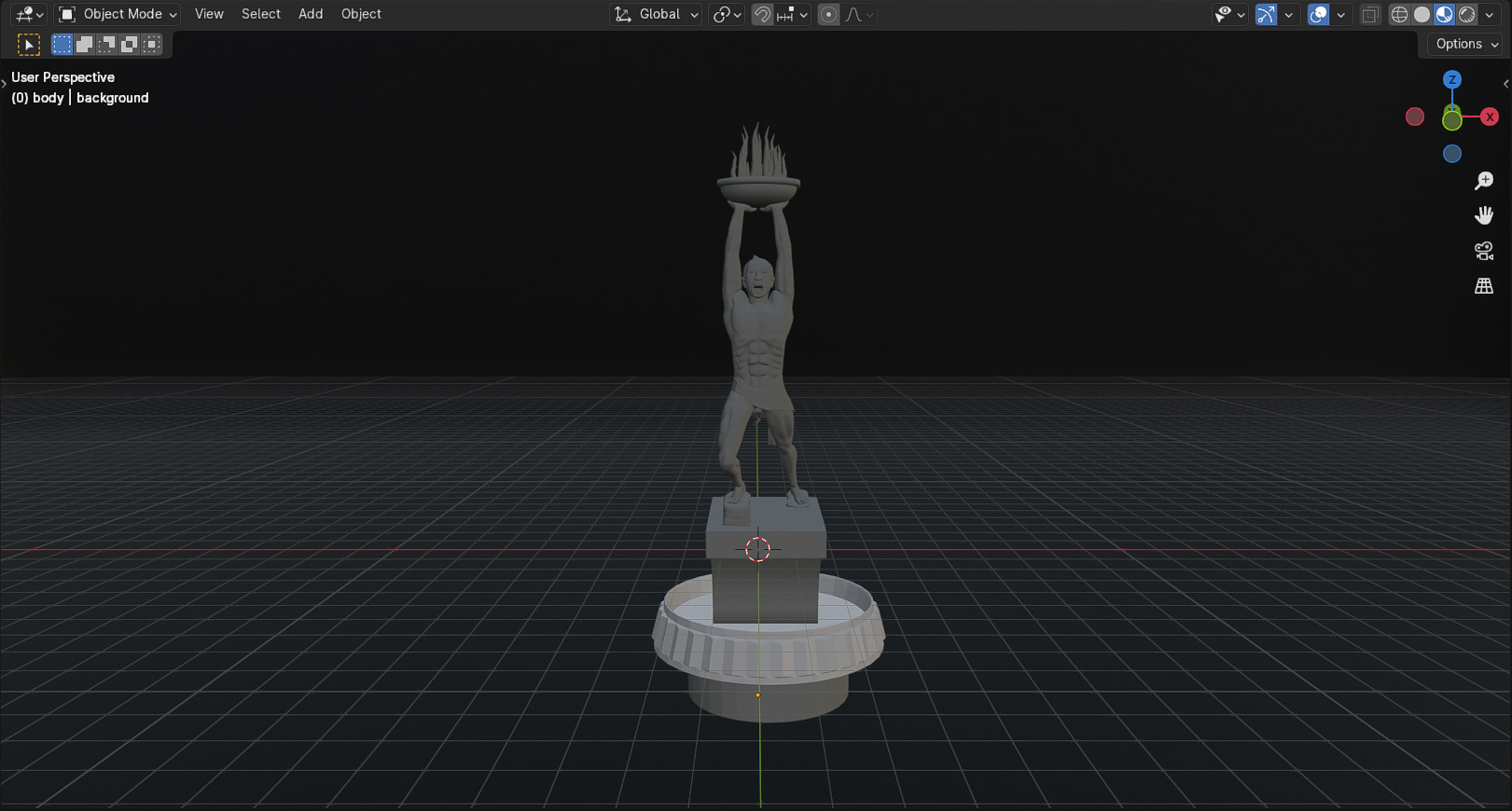 Pemuda Membangun Monument 3D model_48