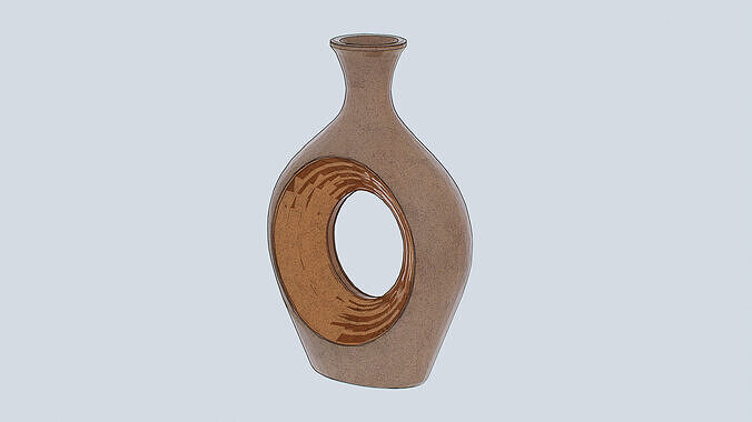 Creative wine bottle sculpture Low-poly 3D model