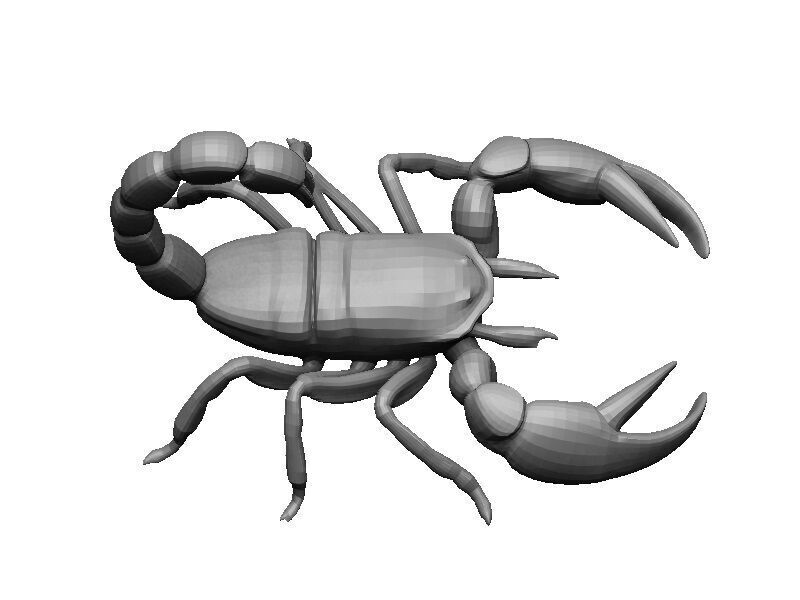 Scorpion Low-poly 3D model_6